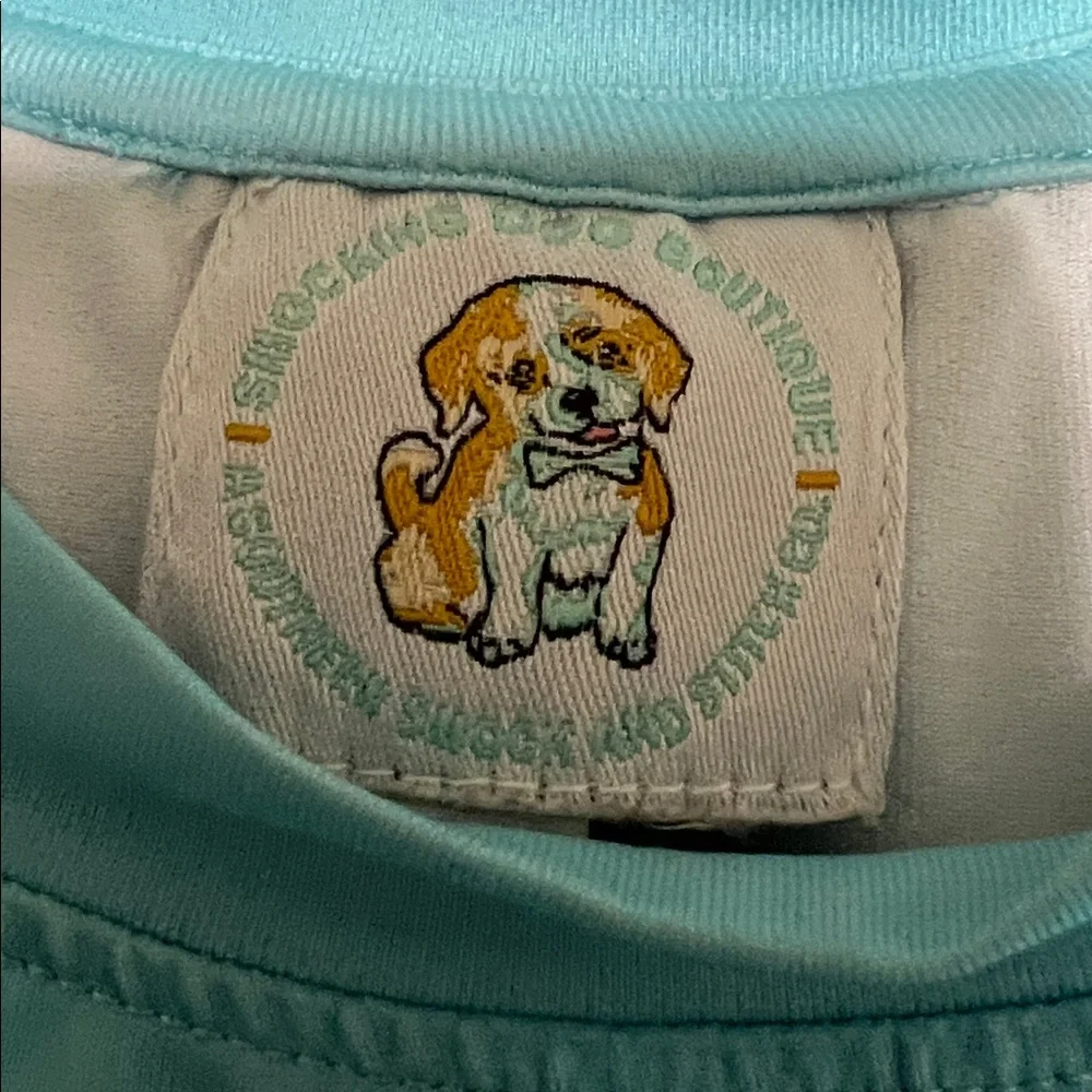 Smocking Dog Boutique Kids Light Blue Golf Patch Tee